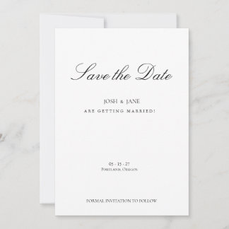 Bewaar de datum eenvoudig modern minimalistisch save the date
