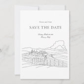 Bewaar de datum eenvoudige bruiloft save the date (Voorkant)