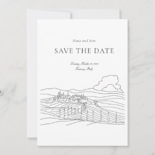 Bewaar de datum eenvoudige bruiloft save the date