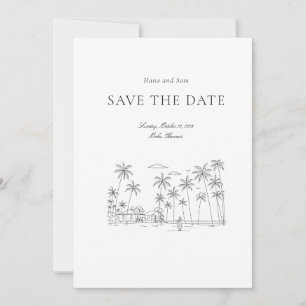 Bewaar de datum eenvoudige bruiloft save the date