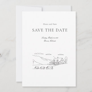 Bewaar de datum eenvoudige bruiloft save the date