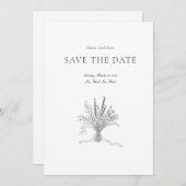 Bewaar de datum eenvoudige bruiloft save the date (Voorkant / Achterkant)