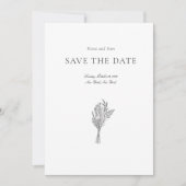 Bewaar de datum eenvoudige bruiloft save the date (Voorkant)