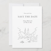 Bewaar de datum eenvoudige bruiloft save the date (Voorkant)