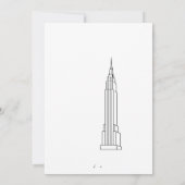 Bewaar de datum eenvoudige bruiloft save the date (Achterkant)