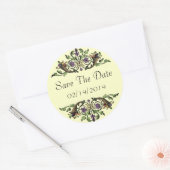 Bewaar de datum Elegant Cornucopia Art Sticker (Envelop)