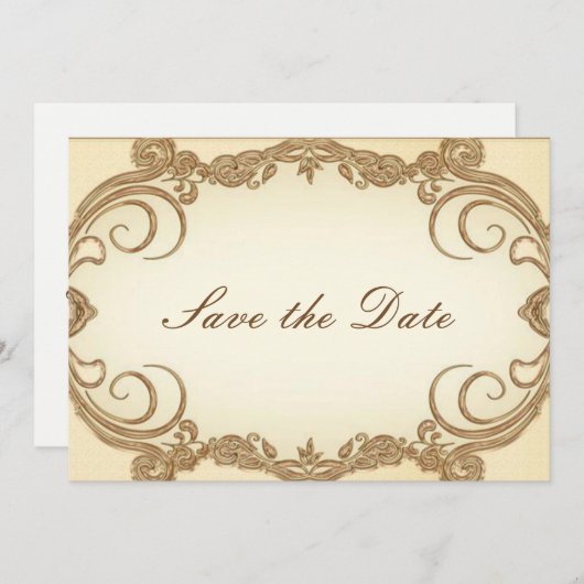 Bewaar de datum Elegant Kaart (Voorkant / Achterkant)