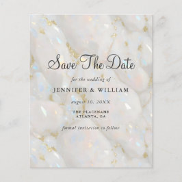 Bewaar de datum Elegant Opal Stone Pastel Flyer