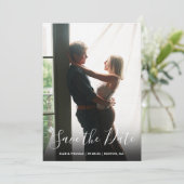 Bewaar de datum Elegant Schrift Eenvoudig Modern F Save The Date (Staand voorkant)
