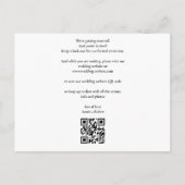 Bewaar de datum Elegant script foto QR-code Briefkaart (Achterkant)