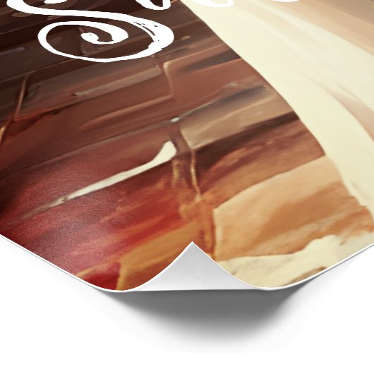 Bewaar de datum Elegant Wedding Engagement Party Perfect Poster (Hoek)