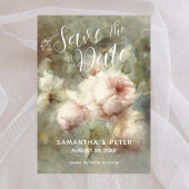 Bewaar de datum Elegante Antiek Rozen Soft Pink Kaart