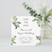 Bewaar de datum Elegante trouw uitnodiging (Staand voorkant)