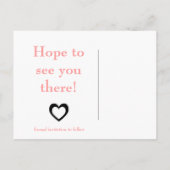 Bewaar de datum en roze aankondigingskaart (Achterkant)