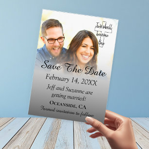 Bewaar de datum foto zilver verlovingsaankondiging save the date
