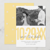 Bewaar de datum fotokaart, bruiloft collectie save the date (Voorkant / Achterkant)