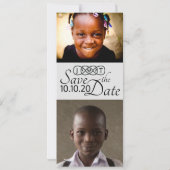 Bewaar de datum fotokaarten save the date (Achterkant)