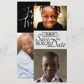Bewaar de datum fotokaarten save the date (Voorkant / Achterkant)