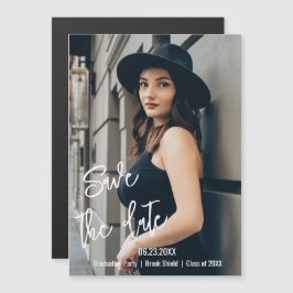 Bewaar de datum gepersonaliseerde afstudeerfoto ma