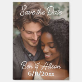 Bewaar de datum gepersonaliseerde foto magneet (Voorkant)