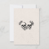 Bewaar de datum Gotische Lijst Halloween schedel K Save The Date (Achterkant)