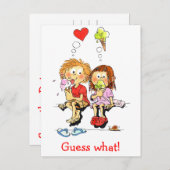 Bewaar De Datum Grappige Prentkaarten Aankondigingskaart (Voorkant / Achterkant)