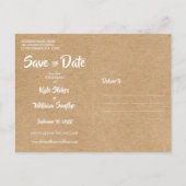 Bewaar de datum Hart Kalender Rustiek Boho Aankondigingskaart (Achterkant)