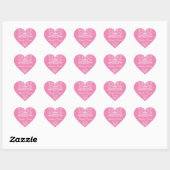 Bewaar de datum  Heart Pink Hart Sticker (Vel)