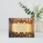 Bewaar de datum Houten  briefkaarten (Staand voorkant)