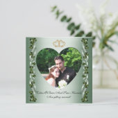 Bewaar de datum Ierse trouwdag  klavertjes en lint Kaart (Staand voorkant)