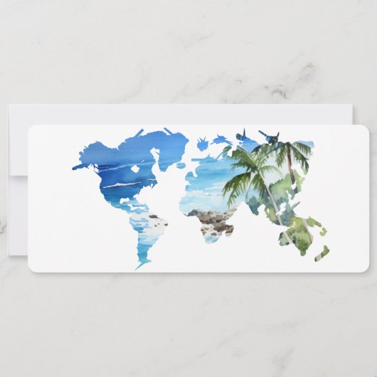 Bewaar de datum instapkaart kaart Strand Palm MPho (Achterkant)