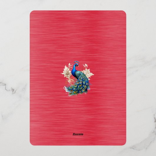 Bewaar de datum januari 2026 Trouwdag Folie Uitnodiging (Achterkant)