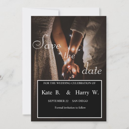 Bewaar de datum kaart (Voorkant)