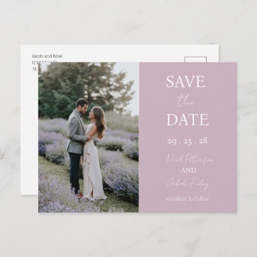 Bewaar de datum Kaart Ellie Invitation (Voorkant / Achterkant)