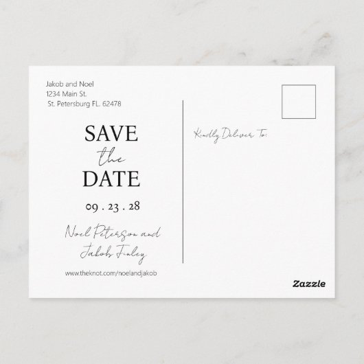 Bewaar de datum Kaart Ellie Invitation (Achterkant)