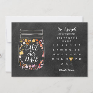 Bewaar de datum kalender hart metselwerk potje kri save the date