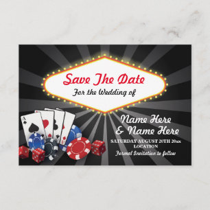 Bewaar de datum Las Vegas Casino Kaarten Dice