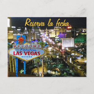 Bewaar de datum Las Vegas Spaans Aankondigingskaart
