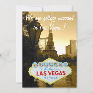 Bewaar de datum Las Vegas trouw aankondiging