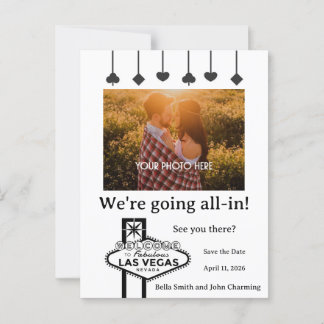 Bewaar de datum Las Vegas Wedding Briefkaart