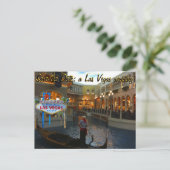 Bewaar de datum Las Vegas Wedding Invite Aankondigingskaart (Staand voorkant)