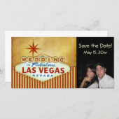 Bewaar de datum Las Vegas Wedding Photocard Save The Date (Voorkant / Achterkant)