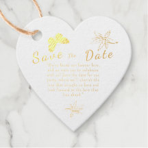Bewaar de datum Liefde Hart Favor Tag