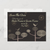 Bewaar de datum Love Bird Invitation Briefkaart (Voorkant / Achterkant)