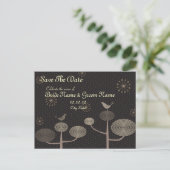 Bewaar de datum Love Bird Invitation Briefkaart (Staand voorkant)