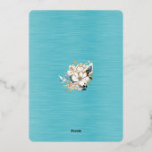 Bewaar de datum maart 2026 Trouwdag Folie Uitnodiging (Achterkant)