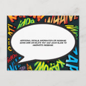 Bewaar de datum Modern Fun Comic Book Aankondigingskaart (Achterkant)