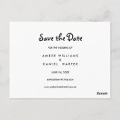 Bewaar de datum Modern script foto Briefkaart (Achterkant)