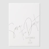 Bewaar de datum Moderne Typografie Overlay Vellum Uitnodigingen (Voorkant)