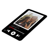 Bewaar de datum muziekspeler eerste dans foto magneet (Linkerzijde)